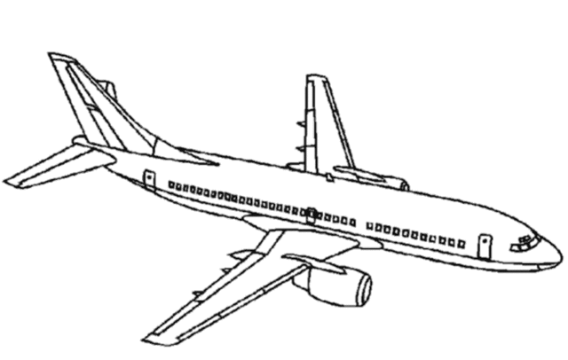 Раскраска: самолет (транспорт) #134790 - Бесплатные раскраски для печати