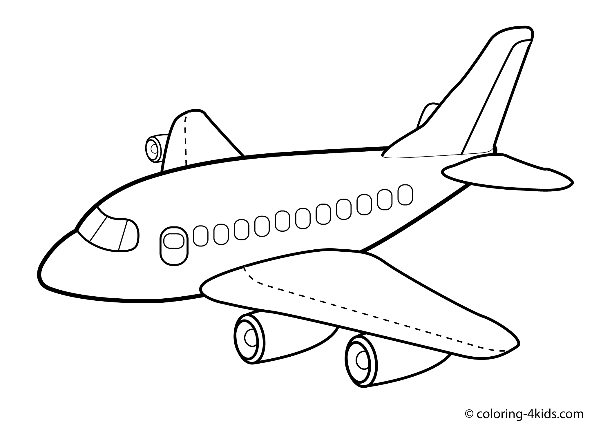 Раскраска: самолет (транспорт) #134798 - Бесплатные раскраски для печати