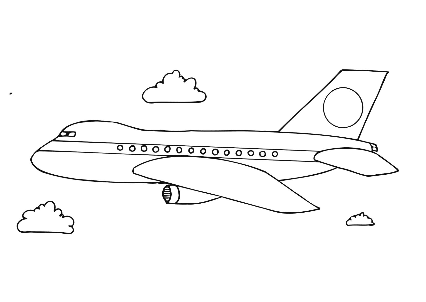 Раскраска: самолет (транспорт) #134799 - Бесплатные раскраски для печати