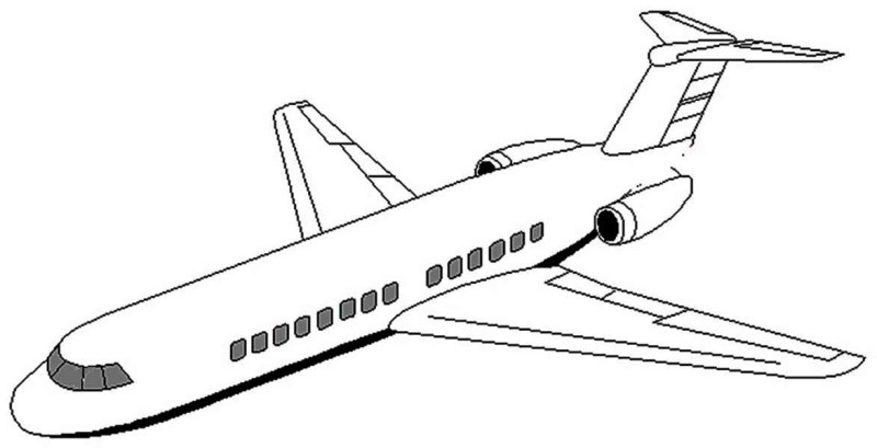 Раскраска: самолет (транспорт) #134809 - Бесплатные раскраски для печати