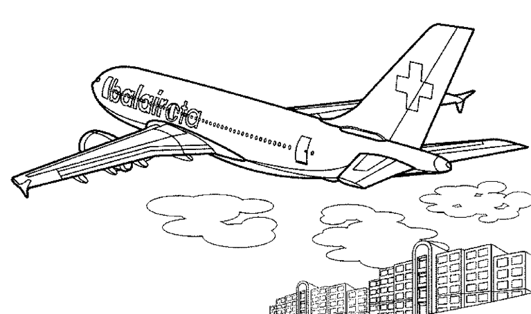 Раскраска: самолет (транспорт) #134821 - Бесплатные раскраски для печати