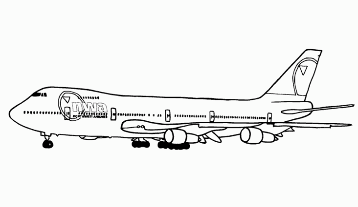 Раскраска: самолет (транспорт) #134823 - Бесплатные раскраски для печати