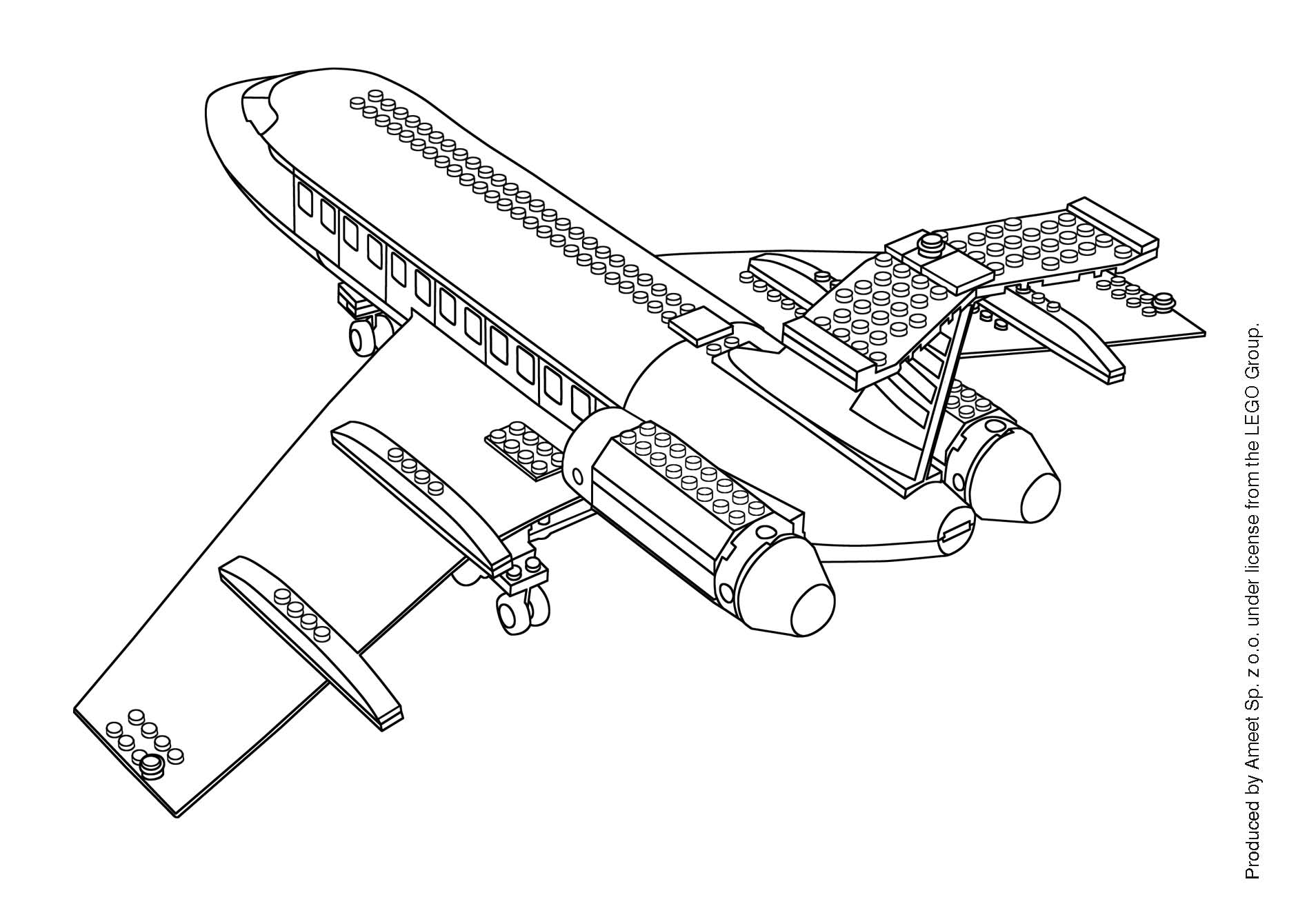 Раскраска: самолет (транспорт) #134841 - Бесплатные раскраски для печати