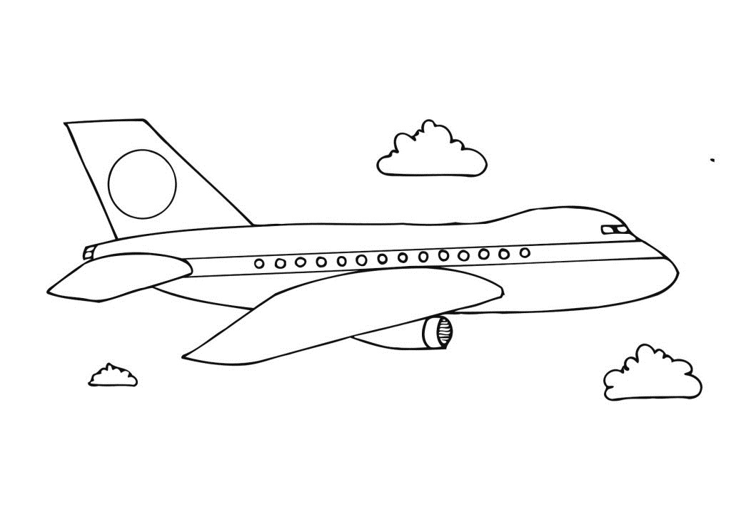Раскраска: самолет (транспорт) #134854 - Бесплатные раскраски для печати