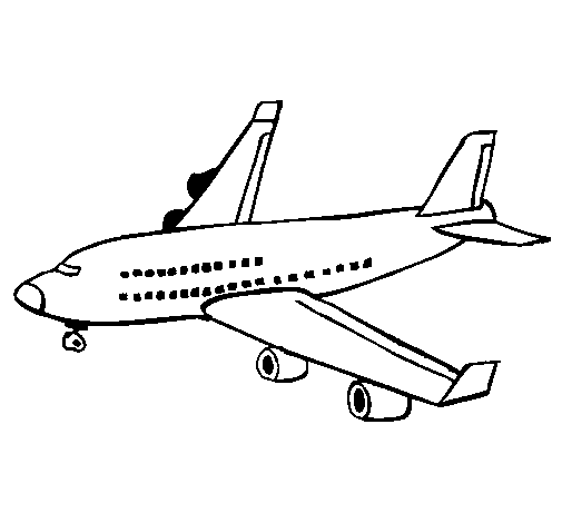 Раскраска: самолет (транспорт) #134898 - Бесплатные раскраски для печати