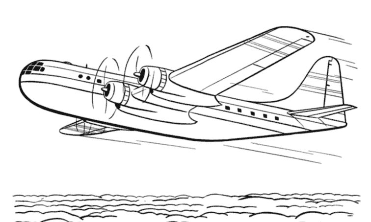 Раскраска: самолет (транспорт) #134902 - Бесплатные раскраски для печати