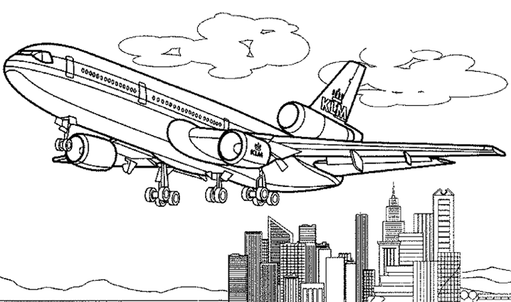 Раскраска: самолет (транспорт) #134930 - Бесплатные раскраски для печати