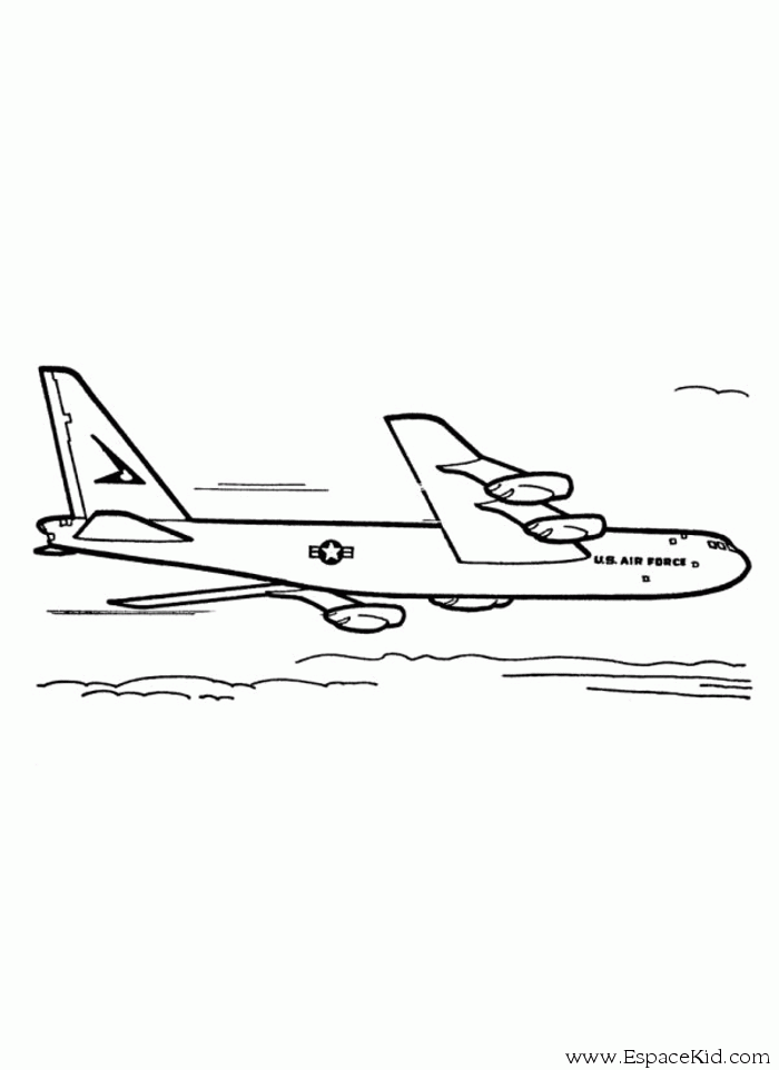 Раскраска: самолет (транспорт) #134941 - Бесплатные раскраски для печати