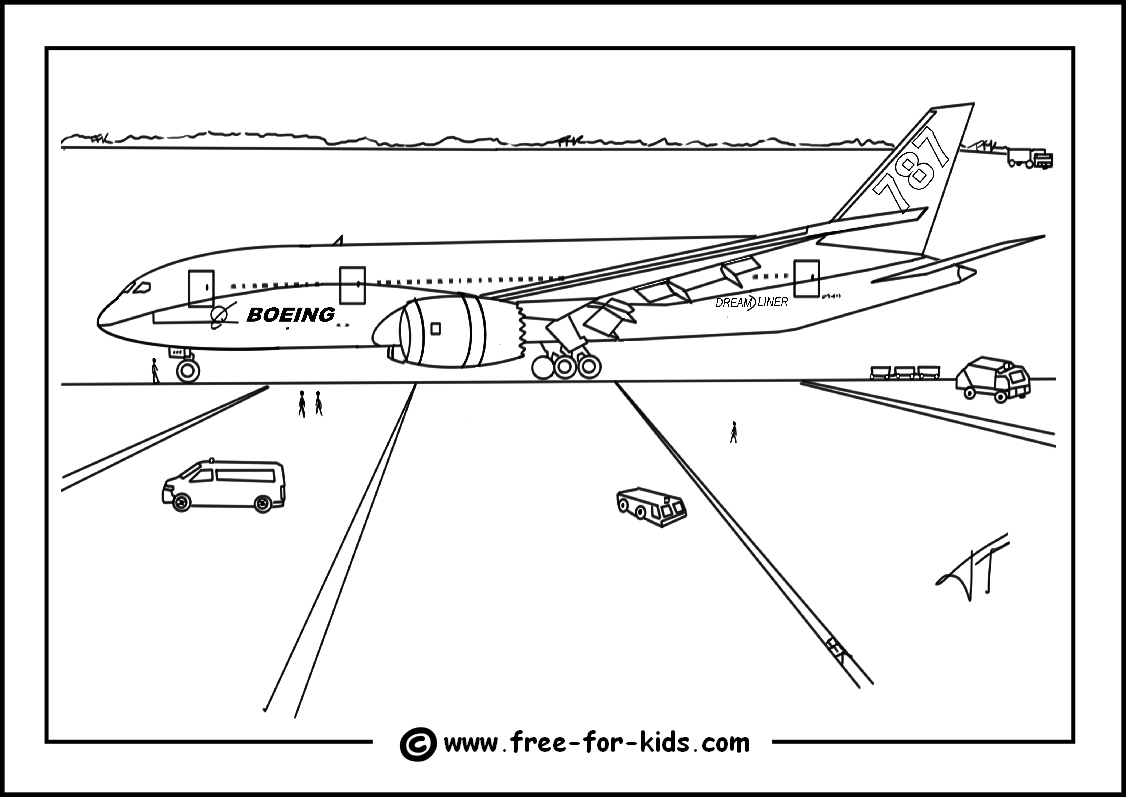 Раскраска: самолет (транспорт) #134946 - Бесплатные раскраски для печати