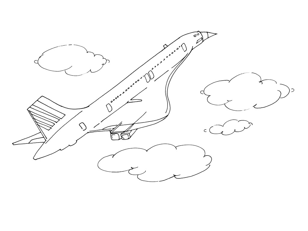 Раскраска: самолет (транспорт) #134960 - Бесплатные раскраски для печати