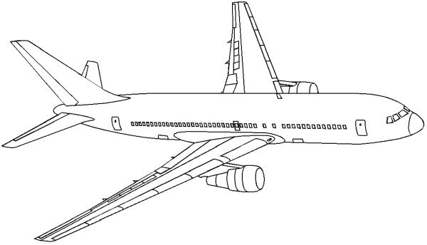 Раскраска: самолет (транспорт) #135015 - Бесплатные раскраски для печати