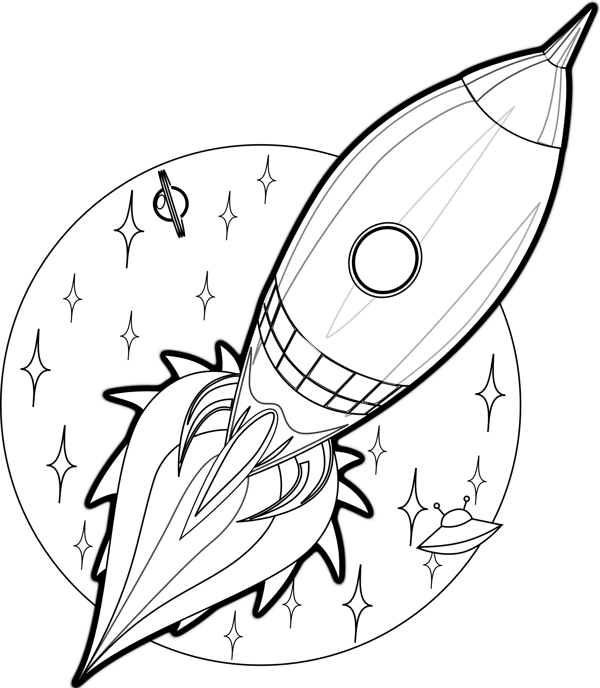 Раскраска: ракета (транспорт) #140076 - Бесплатные раскраски для печати