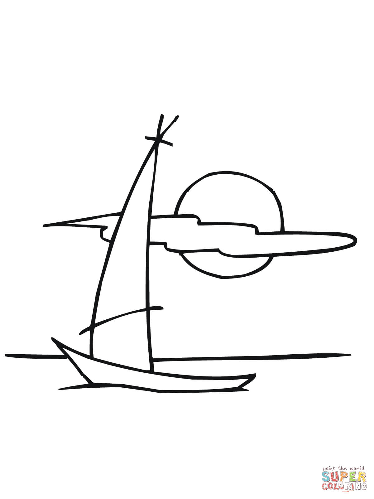 Раскраска: яхта (транспорт) #143607 - Бесплатные раскраски для печати