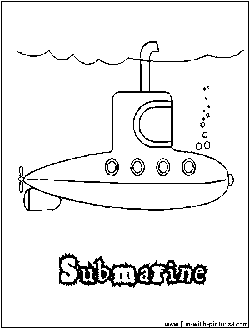 Раскраска: подводная лодка (транспорт) #137689 - Бесплатные раскраски для печати