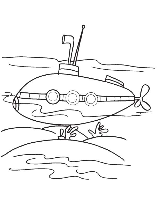 Раскраска: подводная лодка (транспорт) #137715 - Бесплатные раскраски для печати