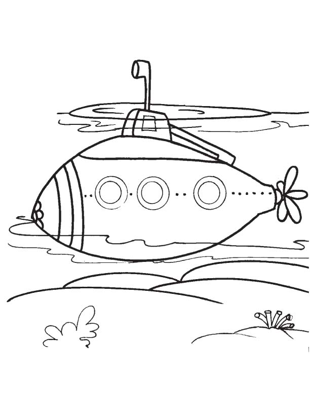 Раскраска: подводная лодка (транспорт) #137731 - Бесплатные раскраски для печати