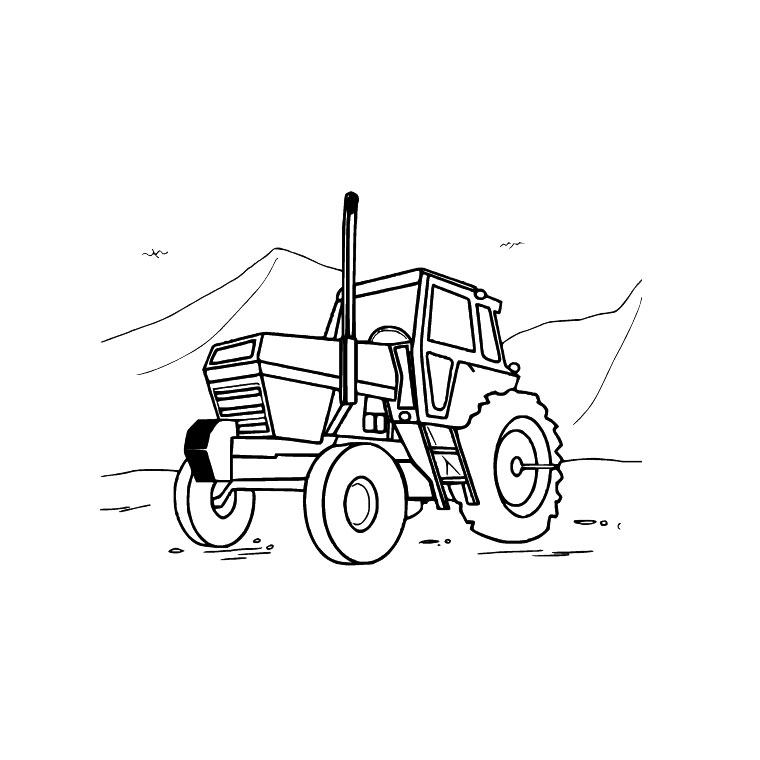Раскраска: трактор (транспорт) #141958 - Бесплатные раскраски для печати