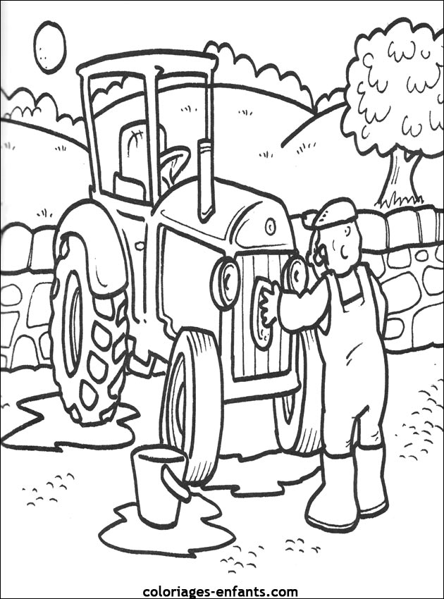 Раскраска: трактор (транспорт) #141995 - Бесплатные раскраски для печати