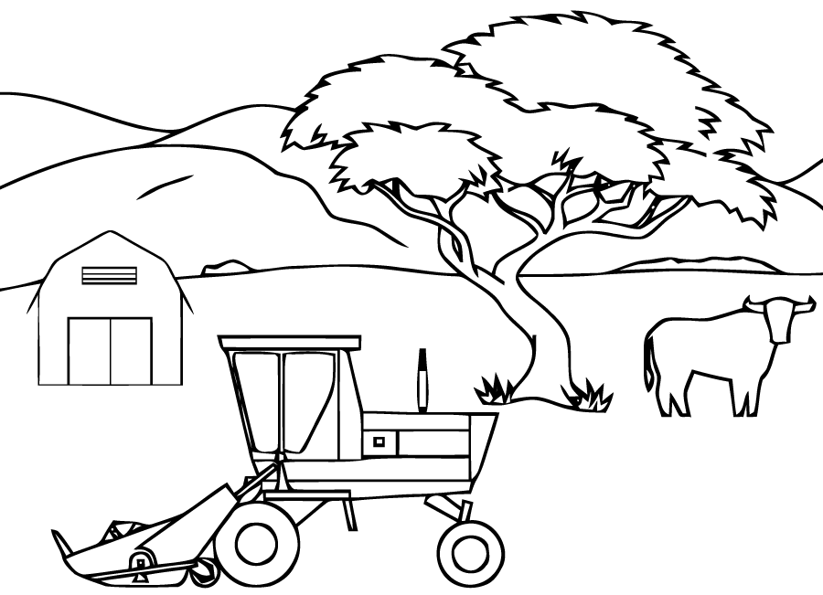 Раскраска: трактор (транспорт) #142044 - Бесплатные раскраски для печати