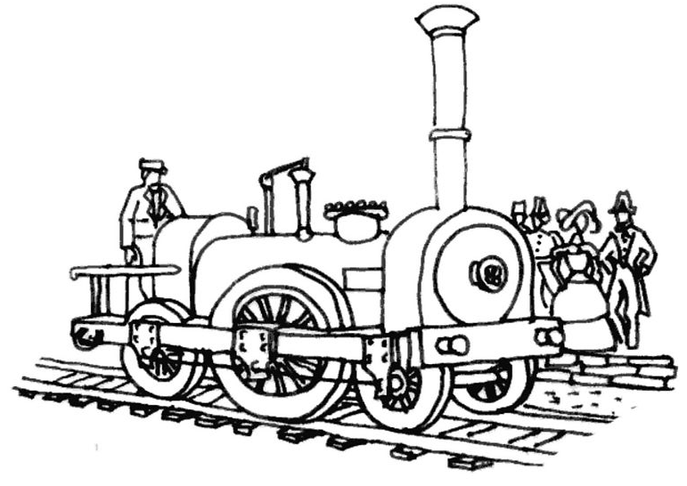 Раскраска: Поезд / Локомотив (транспорт) #135038 - Бесплатные раскраски для печати