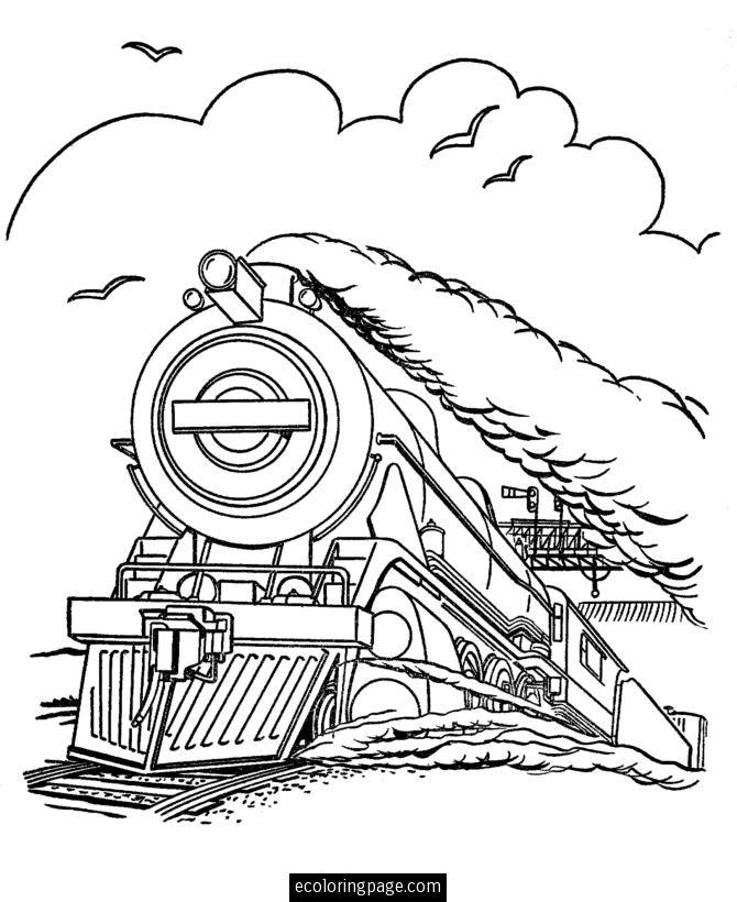 Раскраска: Поезд / Локомотив (транспорт) #135051 - Бесплатные раскраски для печати