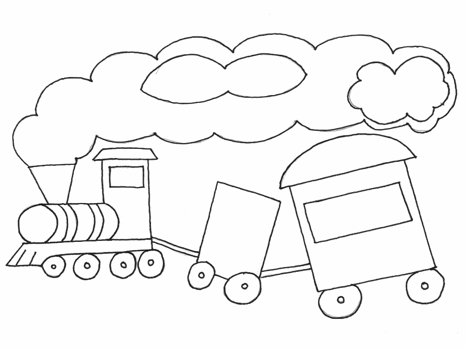 Раскраска: Поезд / Локомотив (транспорт) #135058 - Бесплатные раскраски для печати