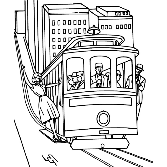 Раскраска: Поезд / Локомотив (транспорт) #135091 - Бесплатные раскраски для печати