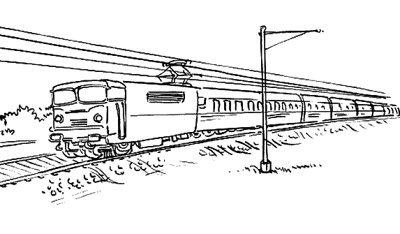 Раскраска: Поезд / Локомотив (транспорт) #135138 - Бесплатные раскраски для печати