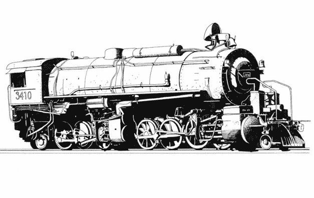Раскраска: Поезд / Локомотив (транспорт) #135146 - Бесплатные раскраски для печати