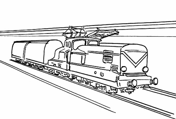 Раскраска: Поезд / Локомотив (транспорт) #135224 - Бесплатные раскраски для печати