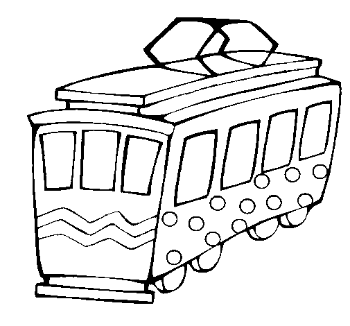 Раскраска: трамвай (транспорт) #145409 - Бесплатные раскраски для печати