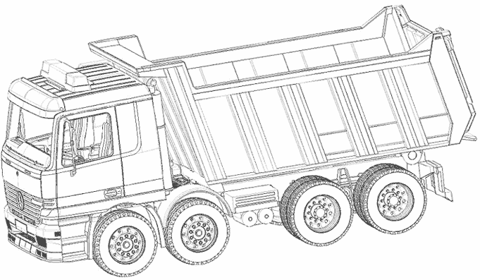 Раскраска: грузовик (транспорт) #135541 - Бесплатные раскраски для печати