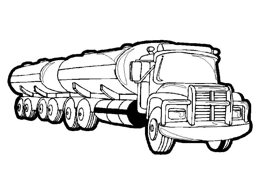Раскраска: грузовик (транспорт) #135564 - Бесплатные раскраски для печати