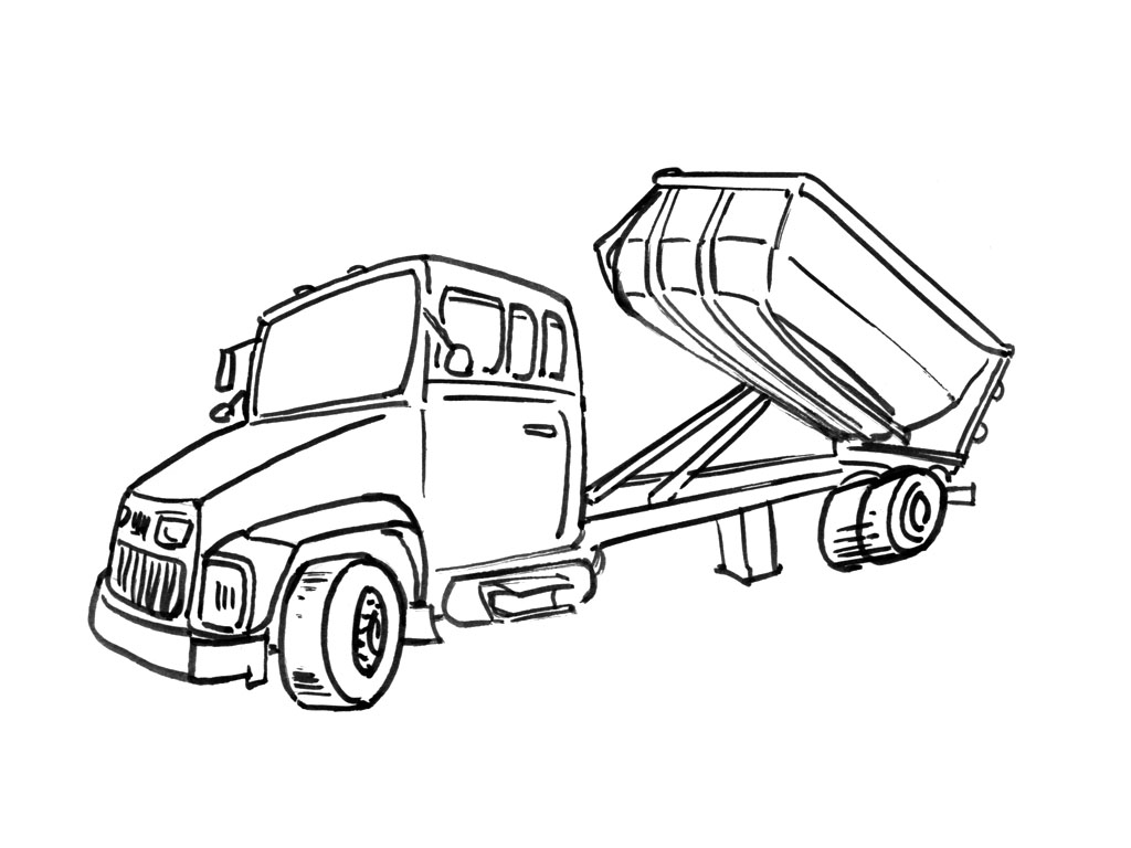 Раскраска: грузовик (транспорт) #135613 - Бесплатные раскраски для печати