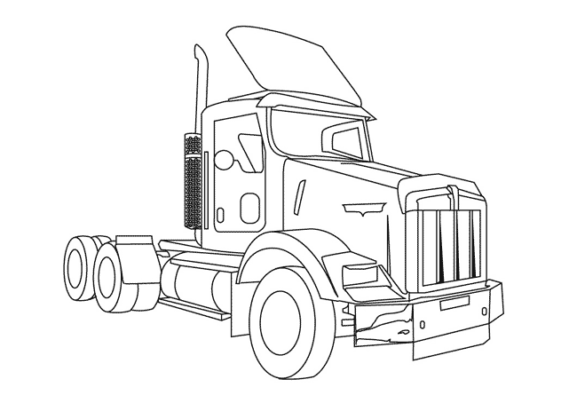 Раскраска: грузовик (транспорт) #135647 - Бесплатные раскраски для печати