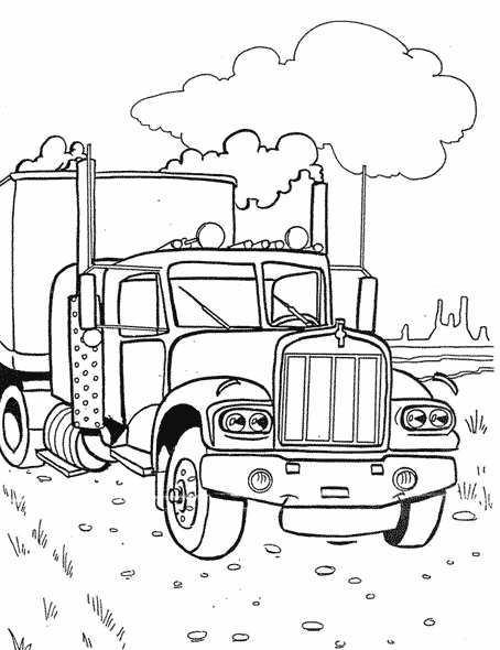 Раскраска: грузовик (транспорт) #135669 - Бесплатные раскраски для печати