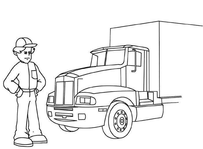 Раскраска: грузовик (транспорт) #135692 - Бесплатные раскраски для печати