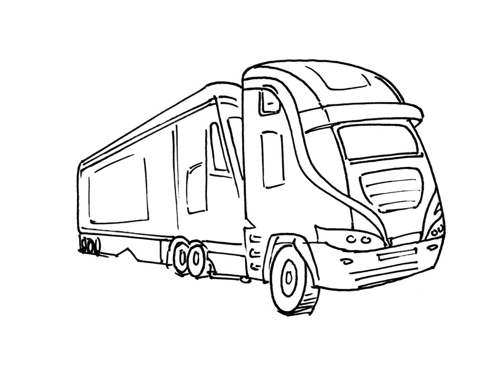 Раскраска: грузовик (транспорт) #135713 - Бесплатные раскраски для печати