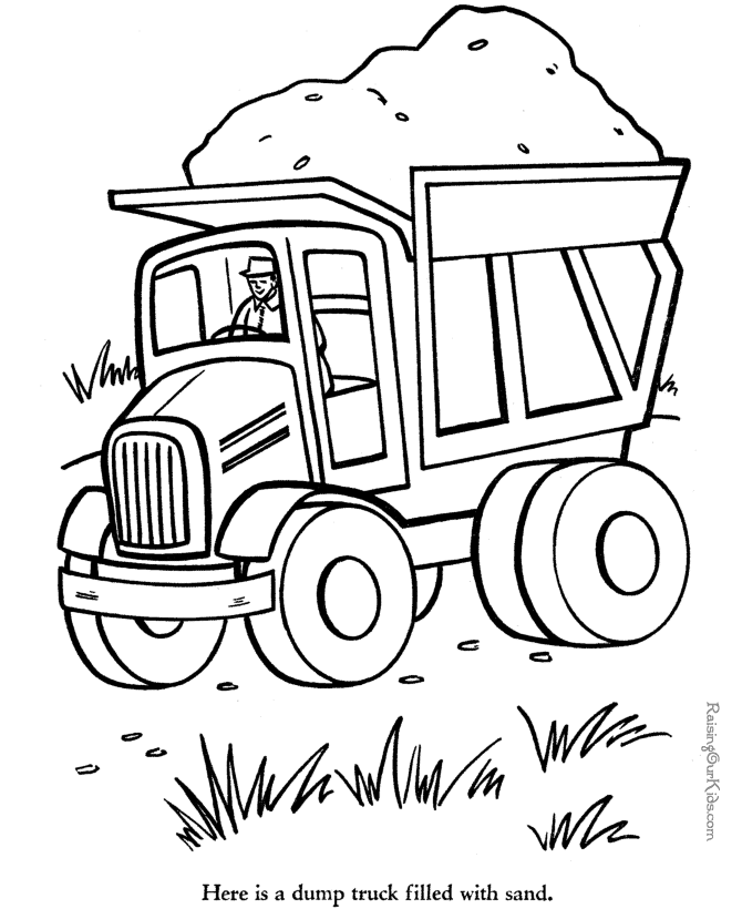 Раскраска: грузовик (транспорт) #135725 - Бесплатные раскраски для печати