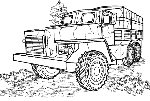 Раскраска: грузовик (транспорт) #135735 - Бесплатные раскраски для печати