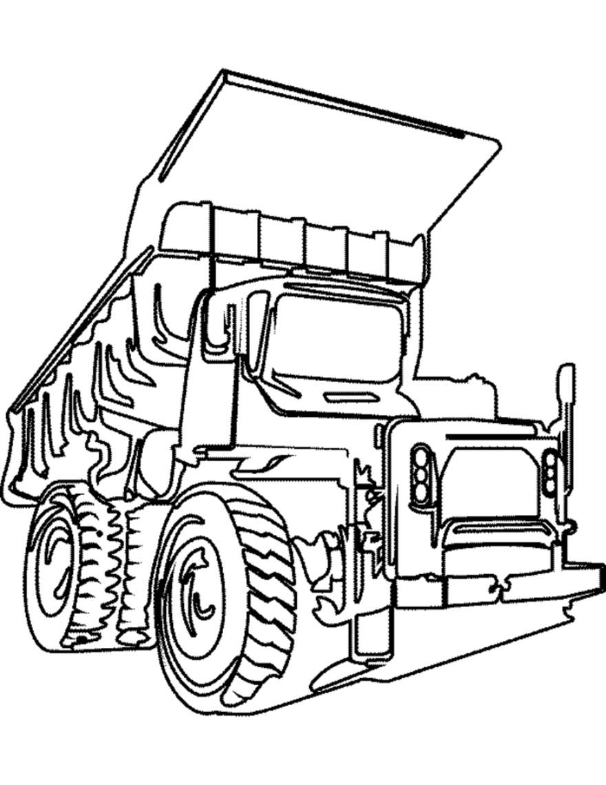 Раскраска: грузовик (транспорт) #135741 - Бесплатные раскраски для печати