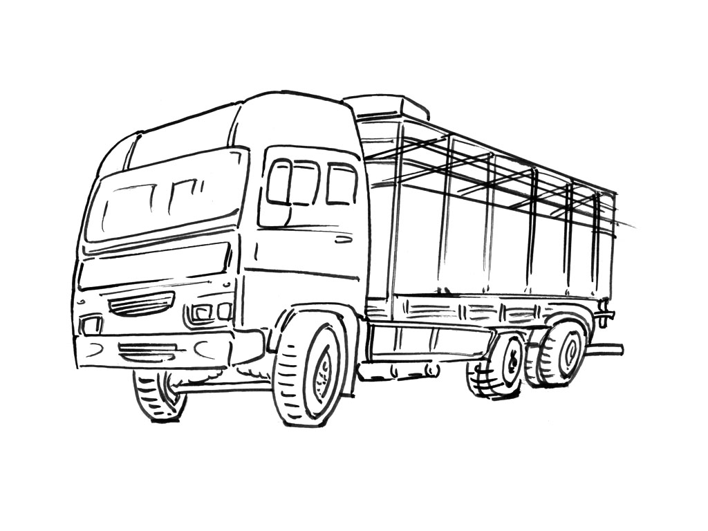Раскраска: грузовик (транспорт) #135755 - Бесплатные раскраски для печати