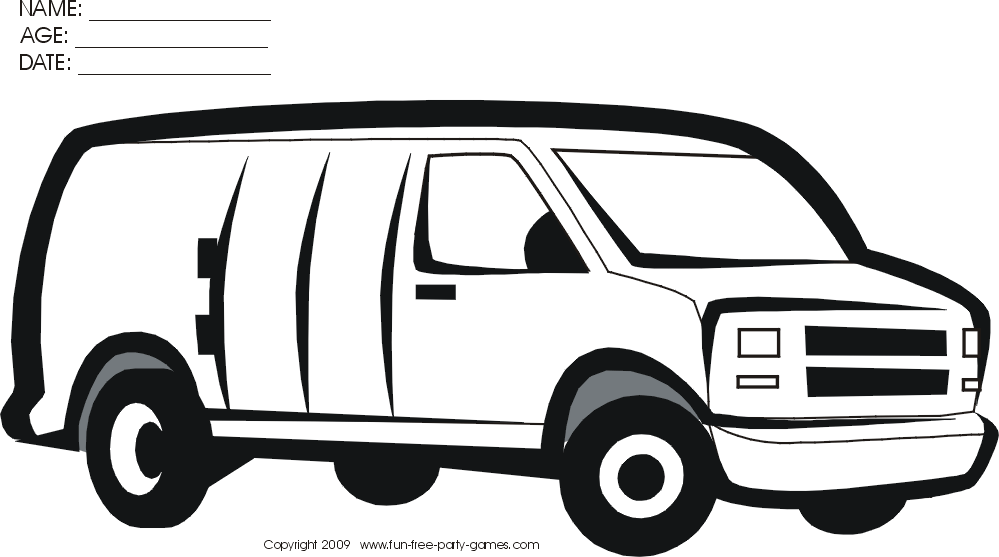 Раскраска: фургон (транспорт) #145098 - Бесплатные раскраски для печати