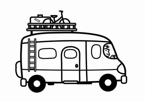 Раскраска: фургон (транспорт) #145111 - Бесплатные раскраски для печати