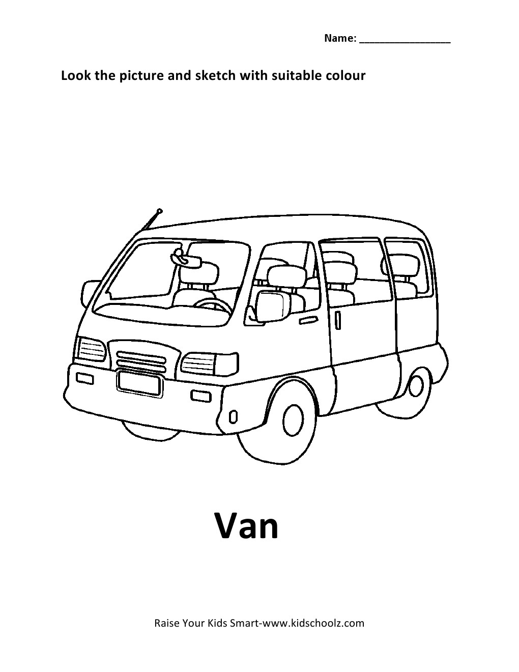 Раскраска: фургон (транспорт) #145153 - Бесплатные раскраски для печати