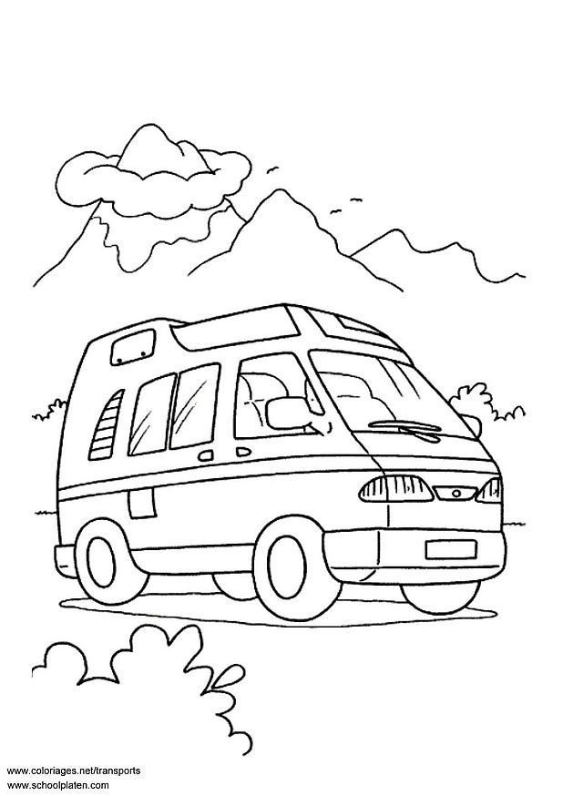 Раскраска: фургон (транспорт) #145261 - Бесплатные раскраски для печати
