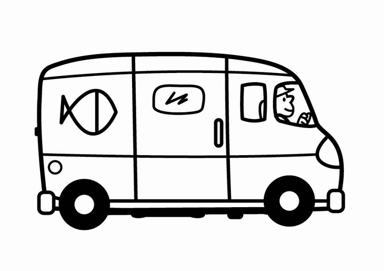 Раскраска: фургон (транспорт) #145401 - Бесплатные раскраски для печати
