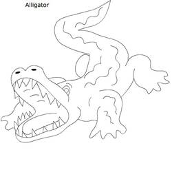 Раскраска: аллигатор (Животные) #393 - Бесплатные раскраски для печати