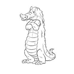 Раскраска: аллигатор (Животные) #420 - Бесплатные раскраски для печати