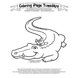 Раскраска: аллигатор (Животные) #468 - Бесплатные раскраски для печати